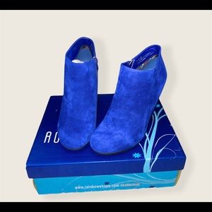 Blue Ankle Heel Boots